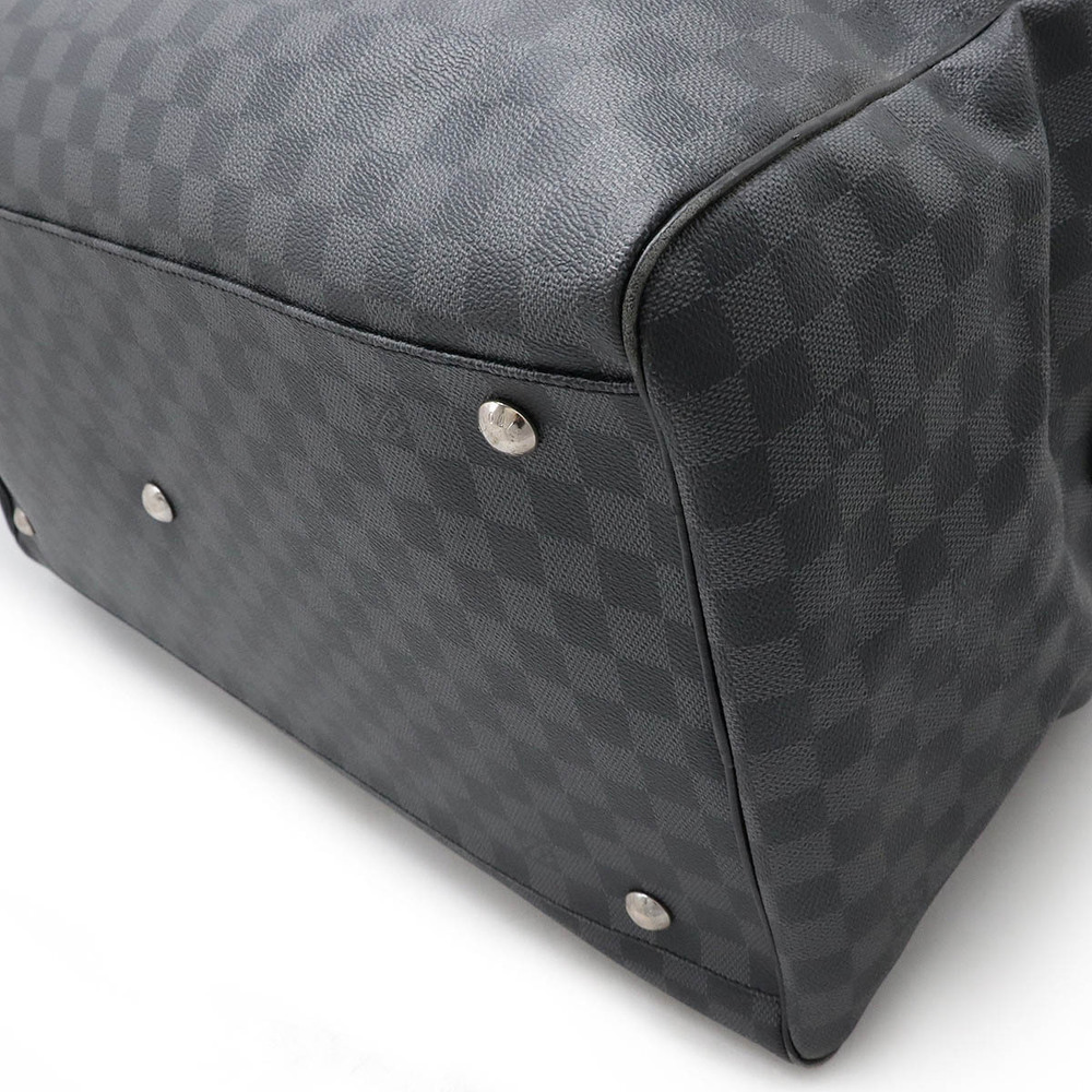 LOUIS VUITTON Damier Graphite Black Roadster Boston Bag Crossbody Travel - Picture 3 of 9